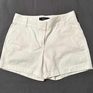 JCrew White Chino Shorts